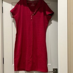 J. Peterman Red Midi Dress